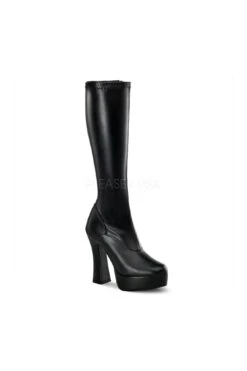 PLEASER ELECTRA-2000Z Platform Boot | Black Faux Leather