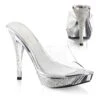 ELEGANT-401 Platform Slide | Clear Vinyl -Strippers Heels Store elegant 401 platform slide clear vinyl slides fabulicious sexyshoescom