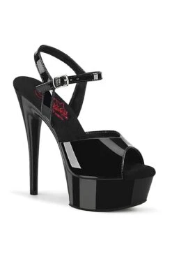 PLEASER EXCITE-609 Sandal | Black Patent