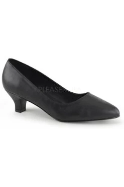 FAB-420 Pump | Black Faux Leather