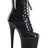 PLEASER FLAMINGO-1020 Platform Boot | Black Patent -Strippers Heels Store flamingo 1020 platform boot black patent ankle boots pleaser sexyshoescom