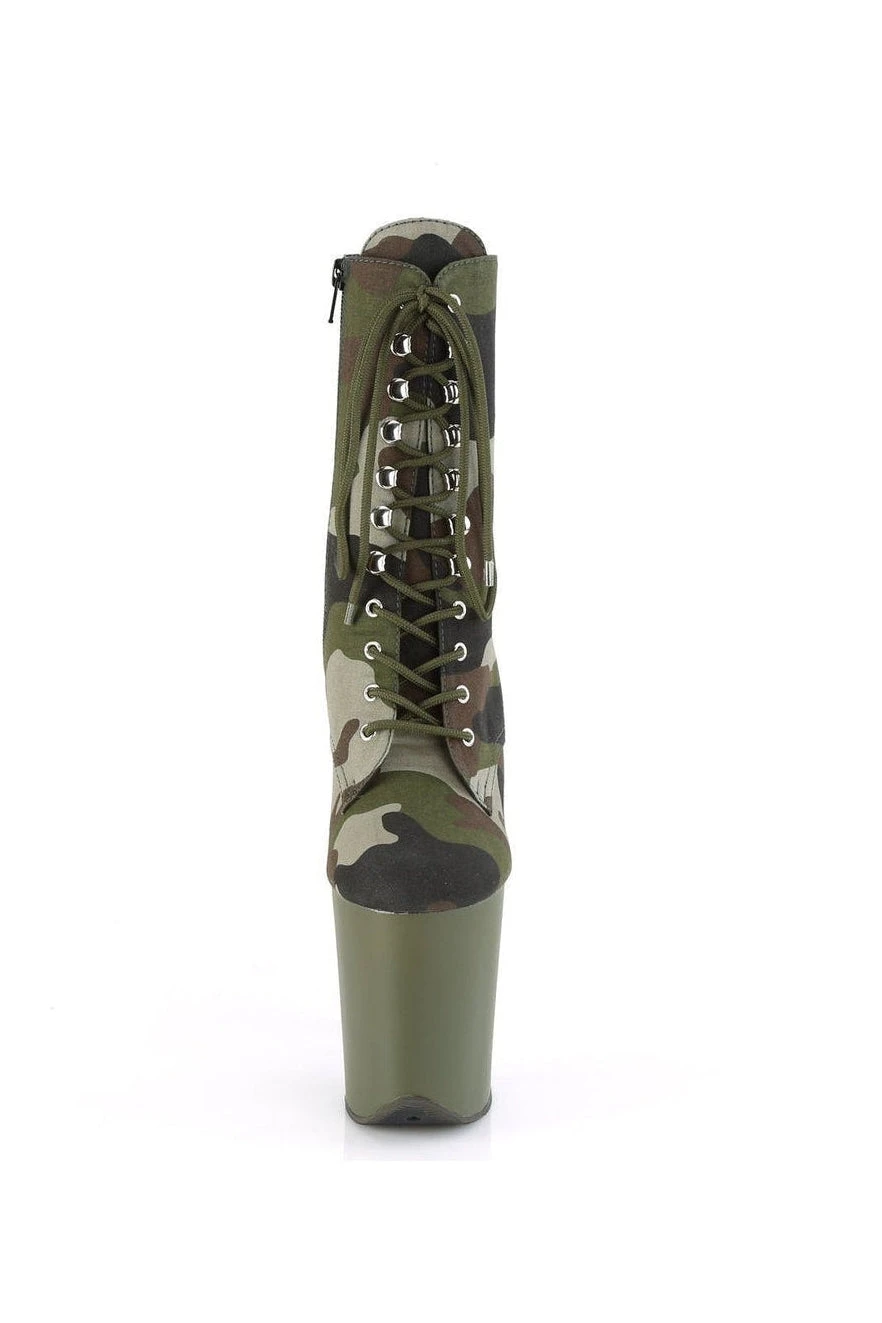 PLEASER FLAMINGO-1020CAMO Exotic Boot | Kahki Fabric 4 PLEASER FLAMINGO-1020CAMO Exotic Boot | Kahki Fabric - Image 2