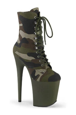 PLEASER FLAMINGO-1020CAMO Exotic Boot | Kahki Fabric