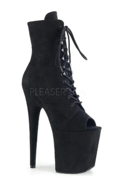 PLEASER FLAMINGO-1021FS Platform Ankle Boot | Black Faux Leather