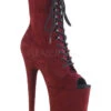 PLEASER FLAMINGO-1021FS Platform Ankle Boot | Burgundy Faux Leather -Strippers Heels Store flamingo 1021fs platform ankle boot burgundy faux leather ankle boots pleaser sexyshoescom
