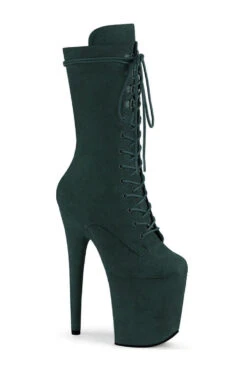 PLEASER FLAMINGO-1050FS Exotic Boot | Green Faux Suede