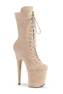 PLEASER FLAMINGO-1050FS Exotic Boot | Nude Faux Suede