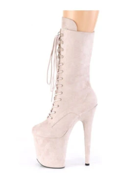PLEASER FLAMINGO-1050FS Exotic Boot | Nude Faux Suede -Strippers Heels Store flamingo 1050fs stripper boot nude faux suede knee boots pleaser sexyshoescom 3