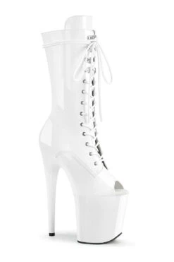 PLEASER FLAMINGO-1051 Exotic Boot | White Patent