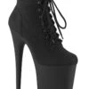 PLEASER FLAMINGO-800TL-02 Exotic Boot | Black Faux Leather -Strippers Heels Store flamingo 800tl 02 stripper boot black faux leather ankle boots pleaser sexyshoescom