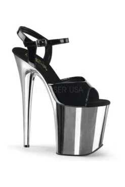 PLEASER FLAMINGO-809 Platform Sandal | Black Patent