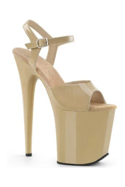 PLEASER FLAMINGO-809 Platform Sandal | Bone Patent