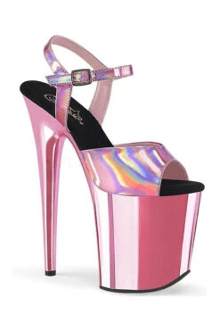 PLEASER FLAMINGO-809HG Exotic Platform Sandal | Pink Faux Leather