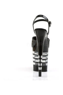 PLEASER FLAMINGO-809LN Platform Sandal | Black Patent -Strippers Heels Store flamingo 809ln platform sandal black patent sandals pleaser sexyshoescom 4