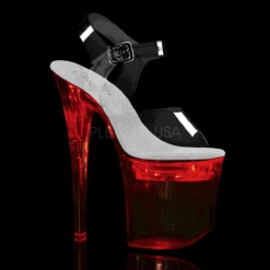 PLEASER FLASHDANCE-808 Platform Sandal | Clear Vinyl