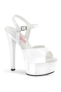 PLEASER GLEAM-609 Sandal | White Patent