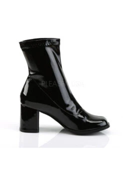 GOGO-150 Costume GoGo Boot | Black Patent -Strippers Heels Store gogo 150 costume gogo boot black patent ankle boots funtasma sexyshoescom 4