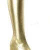 GOGO-300 Go Go Boot | Gold Faux Leather -Strippers Heels Store gogo 300 go go boot gold faux leather knee boots funtasma sexyshoescom