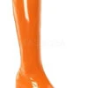 GOGO-300 Go Go Boot | Orange Patent -Strippers Heels Store gogo 300 go go boot orange patent knee boots funtasma sexyshoescom