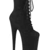 PLEASER INFINITY-1020FS Exotic Boot | Black Faux Leather -Strippers Heels Store infinity 1020fs stripper boot black faux leather ankle boots pleaser sexyshoescom
