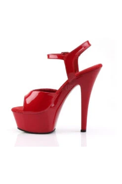 PLEASER KISS-209 Platform Sandal | Red Patent -Strippers Heels Store kiss 209 platform sandal red patent sandals pleaser sexyshoescom 3