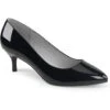 KITTEN-01 Pump | Black Patent -Strippers Heels Store kitten 01 pump black patent pumps pleaser pink label sexyshoescom