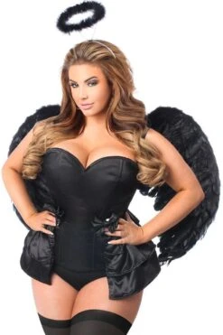 Lavish 4 PC Angel Of Darkness Corset Costume