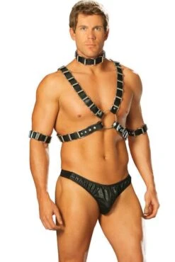 Leather Harness Dom Set