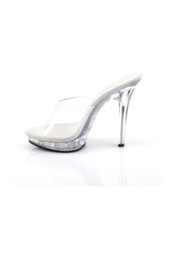 LIP-101 Platform Slide | Clear Vinyl -Strippers Heels Store lip 101 platform slide clear vinyl slides fabulicious sexyshoescom 3