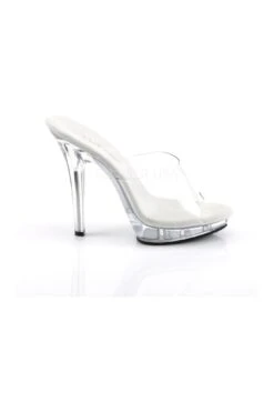 LIP-101 Platform Slide | Clear Vinyl -Strippers Heels Store lip 101 platform slide clear vinyl slides fabulicious sexyshoescom 5