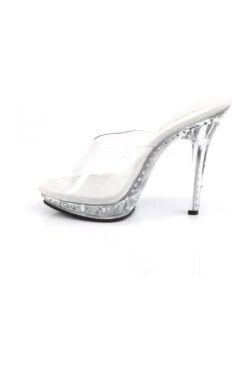 LIP-101LS Platform Slide | Clear Vinyl -Strippers Heels Store lip 101ls platform slide clear vinyl slides fabulicious sexyshoescom 3