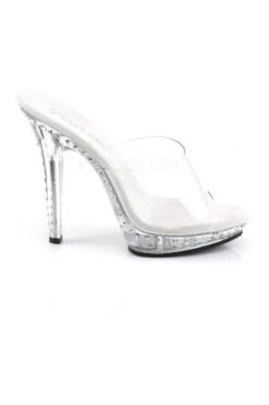 LIP-101LS Platform Slide | Clear Vinyl -Strippers Heels Store lip 101ls platform slide clear vinyl slides fabulicious sexyshoescom 5