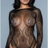 Long Sleeve Mesh Bodysuit -Strippers Heels Store long sleeve mesh bodysuit bodysuits bewicked black sexyshoescom