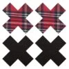 Plaid Cross Pasties Set -Strippers Heels Store plaid cross pasties set pasties peekaboo pasties red sexyshoescom