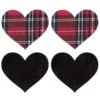 Plaid Heart Pasties Set -Strippers Heels Store plaid heart pasties set pasties peekaboo pasties red sexyshoescom
