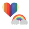 Rainbow Heart Pasties Set -Strippers Heels Store rainbow heart pasties set pasties peekaboo pasties multi sexyshoescom