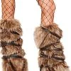 Roma Pair Of Faux Fur Leg Warmers With Strap Detail -Strippers Heels Store roma pair of faux fur leg warmers with strap detail costume accessories roma costumes sexyshoescom