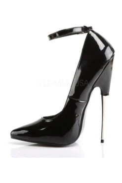 SCREAM-12 Pump | Black Patent -Strippers Heels Store scream 12 pump black patent pumps devious sexyshoescom 3