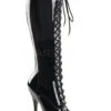 PLEASER SEDUCE-2020 Knee Boot | Black Patent -Strippers Heels Store seduce 2020 knee boot black patent knee boots pleaser sexyshoescom