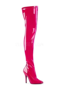 PLEASER SEDUCE-3000 Thigh Boot | Fuchsia Patent