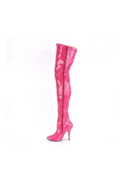 PLEASER SEDUCE-3000 Thigh Boot | Fuchsia Patent -Strippers Heels Store seduce 3000 thigh boot fuchsia patent thigh boots pleaser sexyshoescom 3