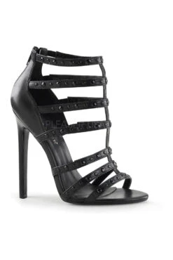 PLEASER SEXY-15 Sandal | Black Faux Leather