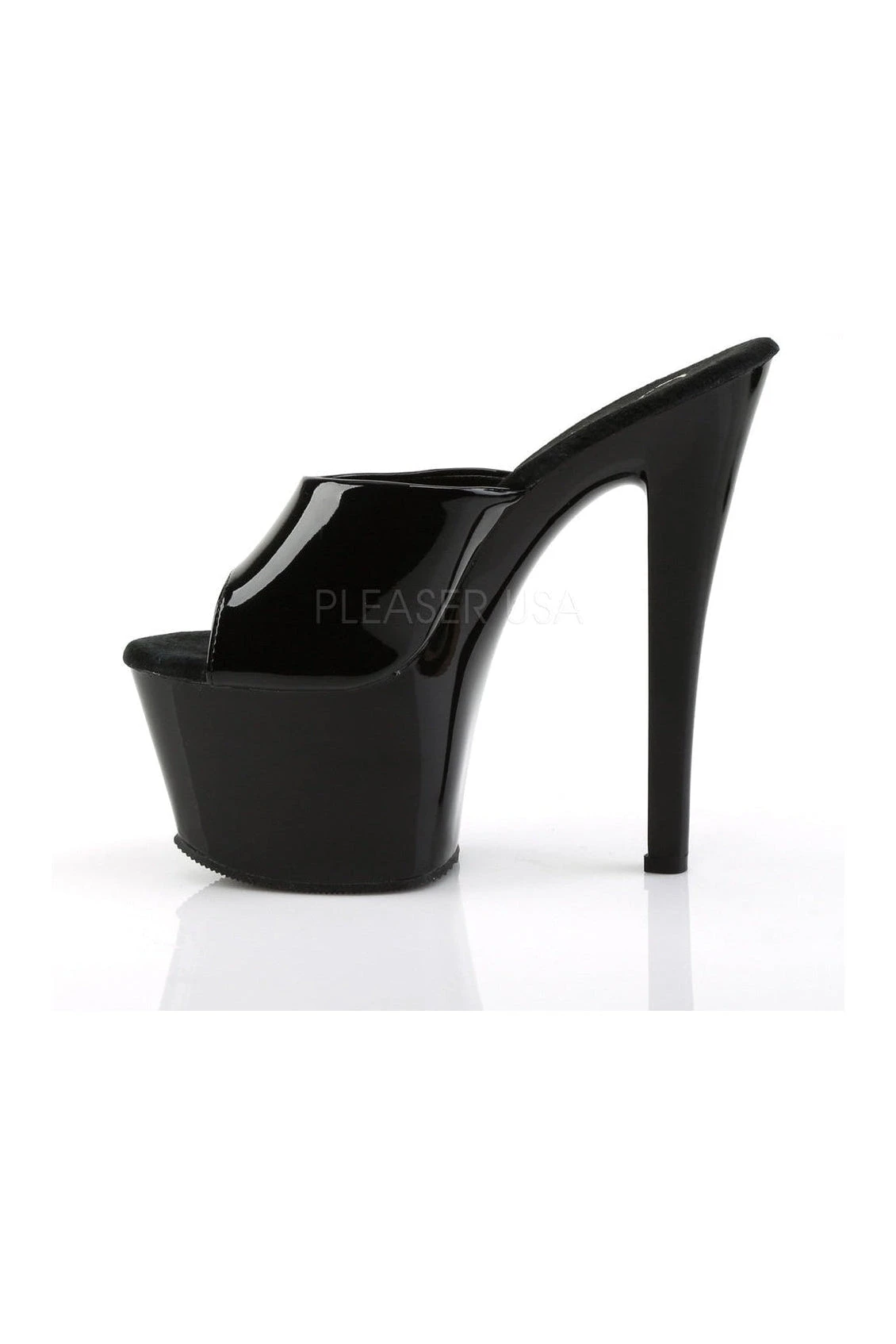 PLEASER SKY-301 Platform Sandal | Black Patent 5 PLEASER SKY-301 Platform Sandal | Black Patent - Image 3