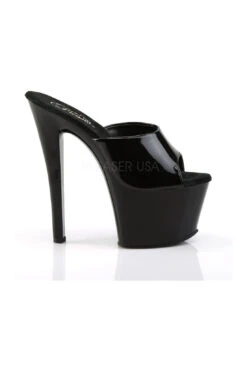 PLEASER SKY-301 Platform Sandal | Black Patent 11 PLEASER SKY-301 Platform Sandal | Black Patent -Strippers Heels Store sky 301 platform sandal black patent slides pleaser sexyshoescom 5