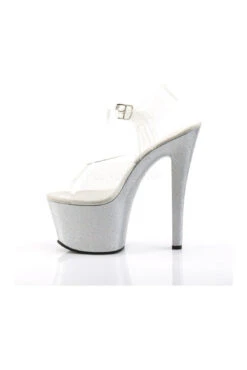 PLEASER SKY-308MG Platform Sandal | Clear Vinyl -Strippers Heels Store sky 308mg platform sandal clear vinyl sandals pleaser sexyshoescom 3