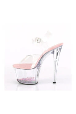 PLEASER SKY-308WHG Platform Sandal | Clear Vinyl -Strippers Heels Store sky 308whg platform sandal clear vinyl sandals pleaser sexyshoescom 3