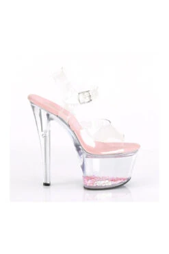 PLEASER SKY-308WHG Platform Sandal | Clear Vinyl -Strippers Heels Store sky 308whg platform sandal clear vinyl sandals pleaser sexyshoescom 5