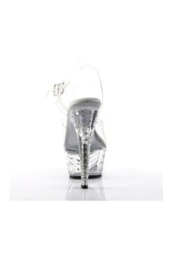 PLEASER STARDUST-608 Platform Sandal | Clear Vinyl -Strippers Heels Store stardust 608 platform sandal clear vinyl sandals pleaser sexyshoescom 4