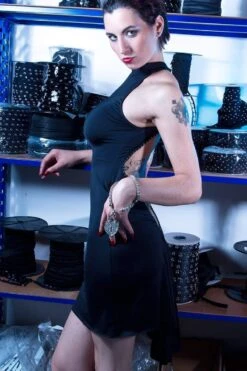 Texas Edgy Dress | Black Lycra -Strippers Heels Store texas edgy dress black lycra fetish dresses patrice catanzaro sexyshoescom 3