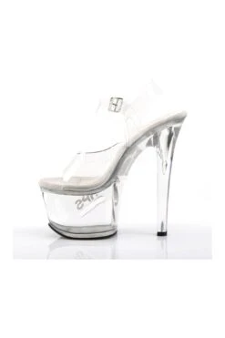 PLEASER TIPJAR-708-5 Platform Sandal | Clear Vinyl -Strippers Heels Store tipjar 708 5 platform sandal clear vinyl sandals pleaser sexyshoescom 3
